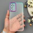 قاب گوشی Galaxy A24 سامسونگ متال شفاف دور رنگی با محافظ لنز