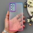 قاب گوشی Galaxy A24 سامسونگ متال شفاف دور رنگی با محافظ لنز