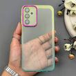 قاب گوشی Galaxy A24 سامسونگ متال شفاف دور رنگی با محافظ لنز