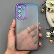 قاب گوشی Galaxy A24 سامسونگ متال شفاف دور رنگی با محافظ لنز