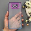 قاب گوشی Poco X3 NFC - Poco X3 Pro شیائومی متال شفاف دور رنگی با محافظ لنز