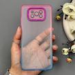 قاب گوشی Poco X3 NFC - Poco X3 Pro شیائومی متال شفاف دور رنگی با محافظ لنز