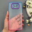 قاب گوشی Poco X3 NFC - Poco X3 Pro شیائومی متال شفاف دور رنگی با محافظ لنز