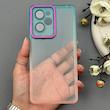 قاب گوشی Poco X5 Pro شیائومی متال شفاف دور رنگی با محافظ لنز
