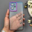 قاب گوشی Poco X5 Pro شیائومی متال شفاف دور رنگی با محافظ لنز