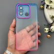 قاب گوشی Redmi 12C - Poco C55 - Redmi 11A شیائومی متال شفاف دور رنگی با محافظ لنز