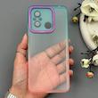 قاب گوشی Redmi 12C - Poco C55 - Redmi 11A شیائومی متال شفاف دور رنگی با محافظ لنز 