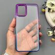قاب گوشی Galaxy A12 - M12 سامسونگ متال شفاف دور رنگی پشت شیشه‌ای سخت