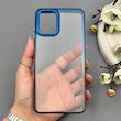 قاب گوشی Galaxy A12 - M12 سامسونگ متال شفاف دور رنگی پشت شیشه‌ای سخت