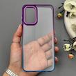 قاب گوشی Galaxy A13 4G - A04S سامسونگ متال شفاف دور رنگی پشت شیشه‌ای سخت