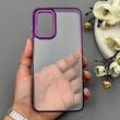 قاب گوشی Galaxy A13 4G - A04S سامسونگ متال شفاف دور رنگی پشت شیشه‌ای سخت
