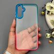 قاب گوشی Galaxy A14 سامسونگ متال شفاف دور رنگی پشت شیشه‌ای سخت 