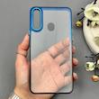 قاب گوشی Galaxy A20S سامسونگ متال شفاف دور رنگی پشت شیشه‌ای سخت