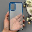 قاب گوشی Galaxy A32 4G سامسونگ متال شفاف دور رنگی پشت شیشه‌ای سخت 