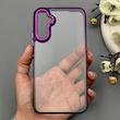 قاب گوشی Galaxy A34 سامسونگ متال شفاف دور رنگی پشت شیشه‌ای سخت