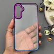قاب گوشی Galaxy A34 سامسونگ متال شفاف دور رنگی پشت شیشه‌ای سخت