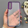 قاب گوشی Galaxy A30S - A50S - A50 سامسونگ متال شفاف دور رنگی پشت شیشه‌ای سخت