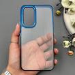 قاب گوشی Galaxy A54 سامسونگ متال شفاف دور رنگی پشت شیشه‌ای سخت