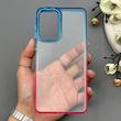 قاب گوشی Galaxy A73 سامسونگ متال شفاف دور رنگی پشت شیشه‌ای سخت 