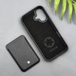 قاب گوشی iPhone 16 آیفون اورجینال مون بلان Mont Blanc همراه با ولت Wallet جاکارتی ست مشکی