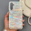 قاب گوشی Galaxy A16 سامسونگ ماربل هولوگرامی براق با ساختار سخت و دور شفاف