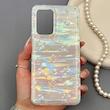قاب گوشی Galaxy A53 سامسونگ ماربل هولوگرامی براق با ساختار سخت و دور شفاف