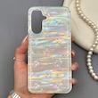 قاب گوشی Galaxy A56 سامسونگ ماربل هولوگرامی براق با ساختار سخت و دور شفاف