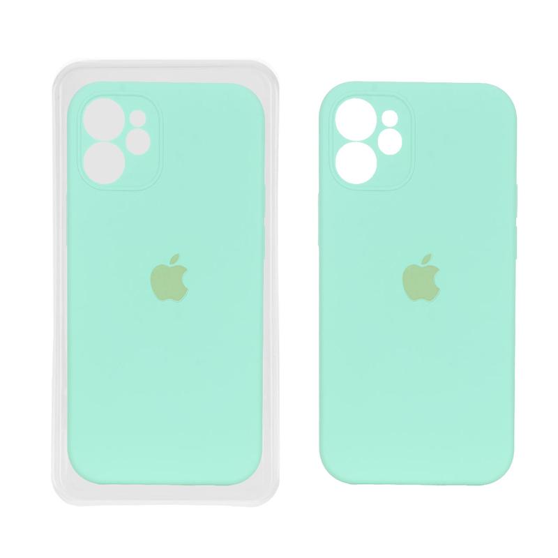 قاب گوشی iPhone 12 Mini آیفون سیلیکونی اورجینال پاک کنی درجه یک زیربسته سبز روشن