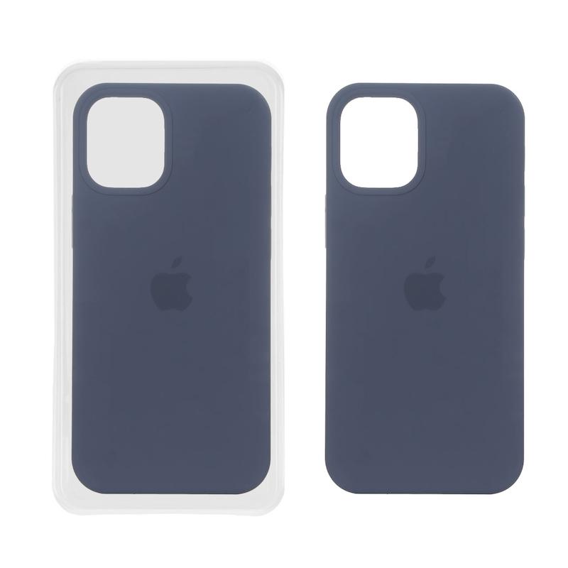 قاب گوشی iPhone 12 Mini آیفون سیلیکونی اورجینال پاک کنی درجه یک زیربسته سرمه ای