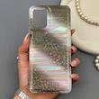 قاب گوشی Galaxy A12 - M12 سامسونگ ماربل هولوگرامی براق با ساختار سخت و دور شفاف