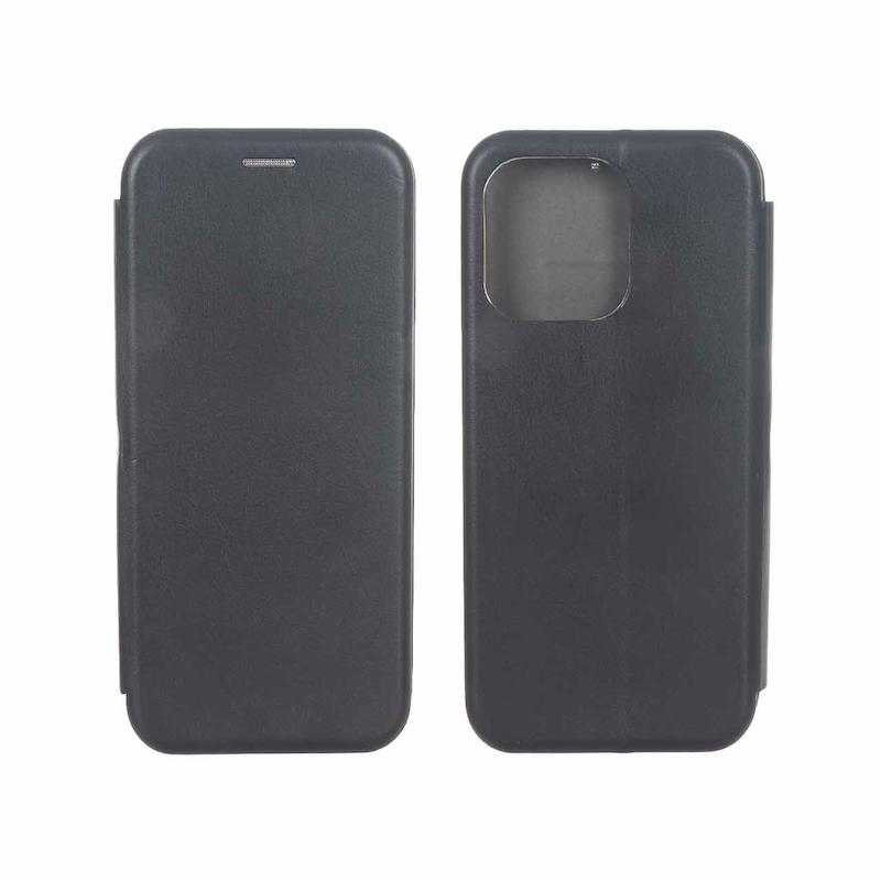 کیف مگنتی گوشی iPhone 13 Pro آیفون طرح چرم کتابی مشکی