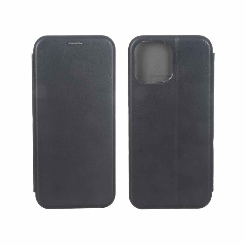 کیف مگنتی گوشی iPhone 13 Pro Max آیفون طرح چرم کتابی مشکی