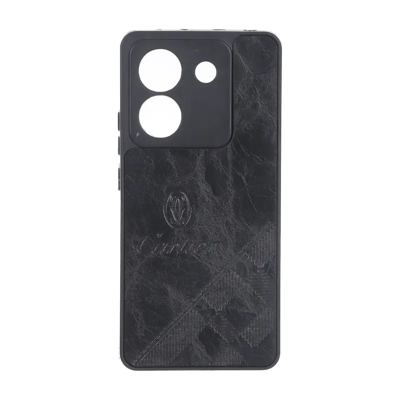 قاب گوشی Poco M7 Pro 5G شیائومی چرمی Cartier محافظ لنزدار مشکی