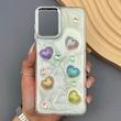 قاب گوشی Galaxy A12 - M12 سامسونگ رزینی هولوگرامی طرح قلب لنز کرومی برجسته