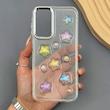 قاب گوشی Galaxy A25 سامسونگ لاکچری رزینی اکلیلی لنز کرومی برجسته طرح ستاره هولوگرامی