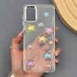 قاب گوشی Galaxy A31 سامسونگ لاکچری رزینی اکلیلی لنز کرومی برجسته طرح ستاره هولوگرامی
