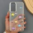 قاب گوشی Galaxy A54 سامسونگ لاکچری رزینی اکلیلی لنز کرومی برجسته طرح ستاره هولوگرامی