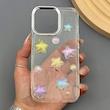 قاب گوشی iPhone 13 Pro آیفون لاکچری رزینی اکلیلی لنز کرومی برجسته طرح ستاره هولوگرامی
