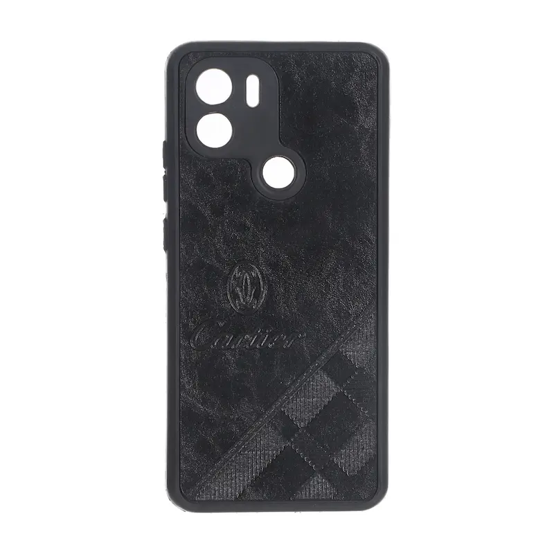 قاب گوشی Redmi A1 Plus - Redmi A2 Plus - Poco C50 شیائومی چرمی Cartier محافظ لنزدار مشکی کد E10-182427
