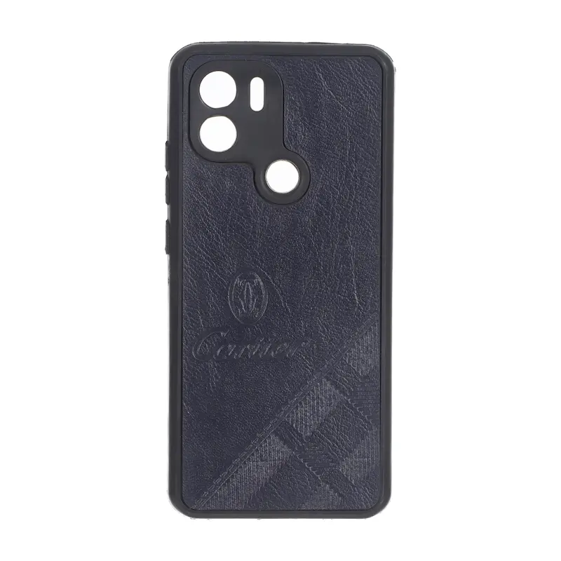 قاب گوشی Redmi A1 Plus - Redmi A2 Plus - Poco C50 شیائومی چرمی Cartier محافظ لنزدار سرمه ای