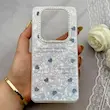 قاب گوشی Redmi Note 14 Pro 4G شیائومی ماربل یخی HARD IMD محافظ لنز نگین دار لاکچری قلب