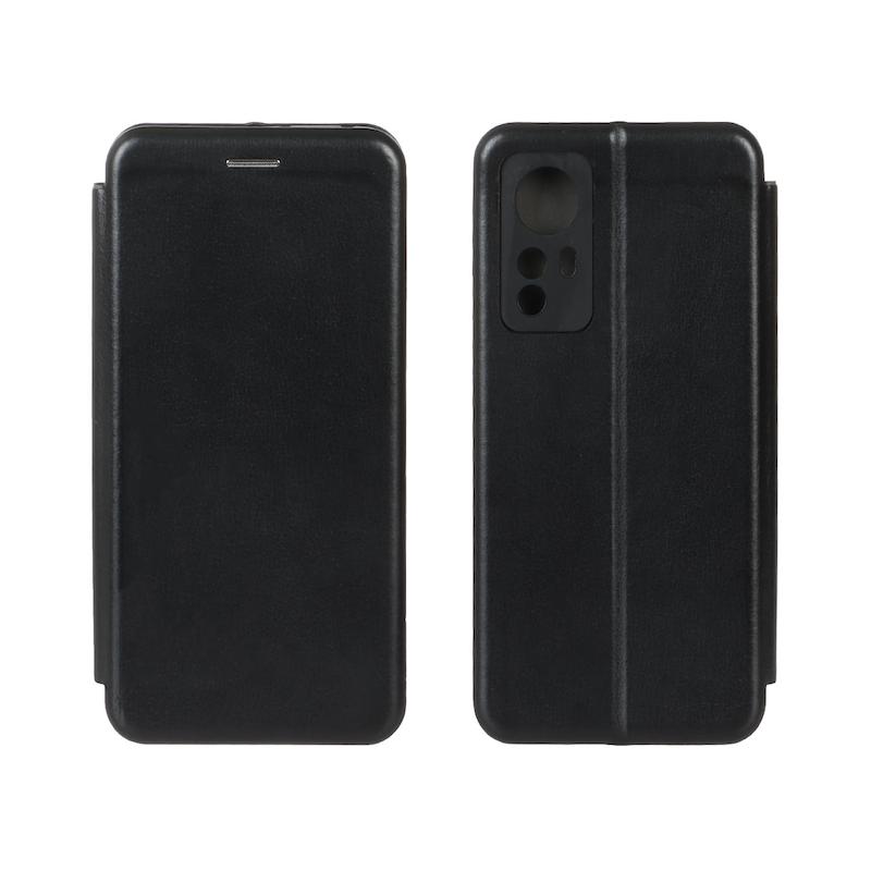 کیف مگنتی گوشی Xiaomi 12 - Xiaomi 12X شیائومی طرح چرم کتابی محافظ لنزدار مشکی