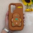 قاب گوشی Galaxy S25 Ultra سامسونگ سیلیکونی پاک کنی طرح عروسکی برجسته CHILL