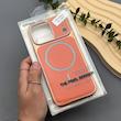 قاب گوشی iPhone 17 Pro Max آیفون چرمی مگ‌سیف یونیک کیس با بدنه سیلور