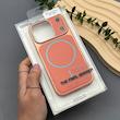 قاب گوشی iPhone 17 Pro آیفون چرمی مگ‌سیف یونیک کیس با بدنه سیلور