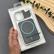 قاب گوشی iPhone 16 آیفون چرمی مگ‌سیف یونیک کیس با بدنه سیلور