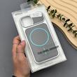 قاب گوشی iPhone 13 - iPhone 14 آیفون چرمی مگ‌سیف یونیک کیس با بدنه سیلور