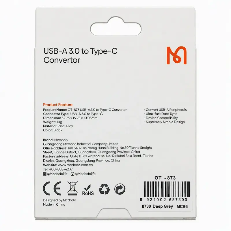 مبدل OTG مک‌دودو OT-873 کد Z253-141176