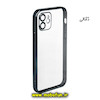 قاب گوشی iPhone 12 آیفون طرح ژله ای الکتروپلیتینگ محافظ لنز دار اورجینال یونیک کیس Unique Case ذغالی کد 282