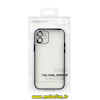 قاب گوشی iPhone 12 آیفون طرح ژله ای الکتروپلیتینگ محافظ لنز دار اورجینال یونیک کیس Unique Case ذغالی کد 282
